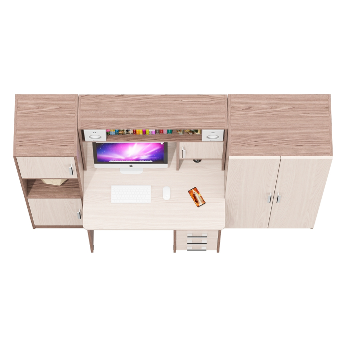 Домашние кабинеты, Компьютерный стол с пеналом и шкафом МД-СК-9