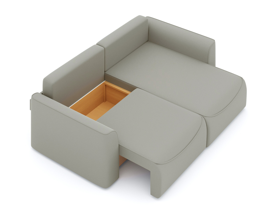 Диваны угловые в гостиную, Диван-кровать угловой Рафаэль еврокнижка НПБ, велюр