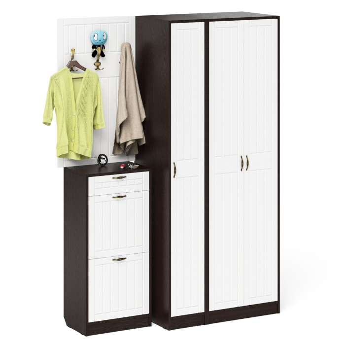 Прихожие, Мебель в прихожую П-6 компоновка № 50 фрезеровка прованс