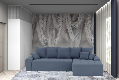 Диван-кровать угловой Нордвикс ПБ, велюр