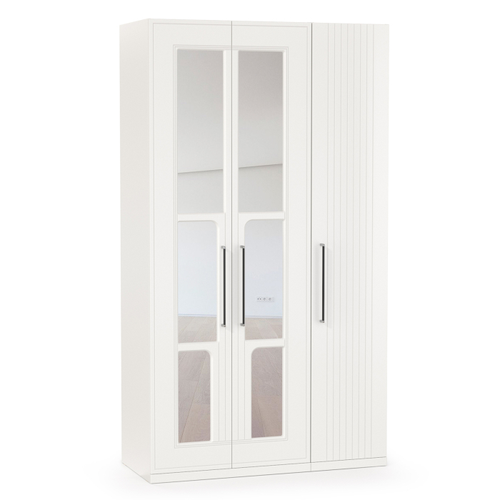 Шкафы распашные, Шкаф для одежды 3-х створчатый с зеркалами Валенсия