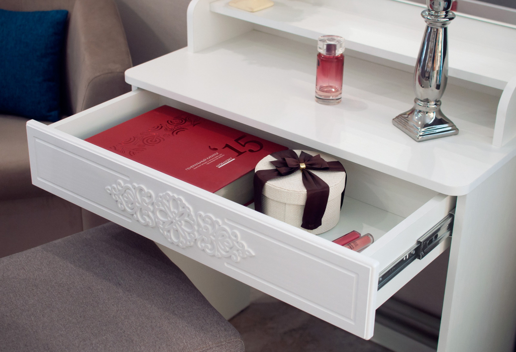 Зеркала в спальню, Туалетный столик с зеркалом Ассоль Лайт ТНC-1