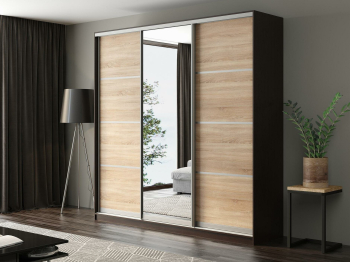 Шкаф-купе Айсберг 250 ВЕНГЕ (сонома/зеркало)