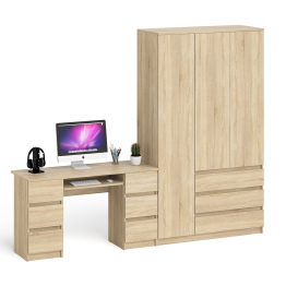 Стол компьютерный 2-х тумбовый со шкафом-комодом МШ1200 Мори