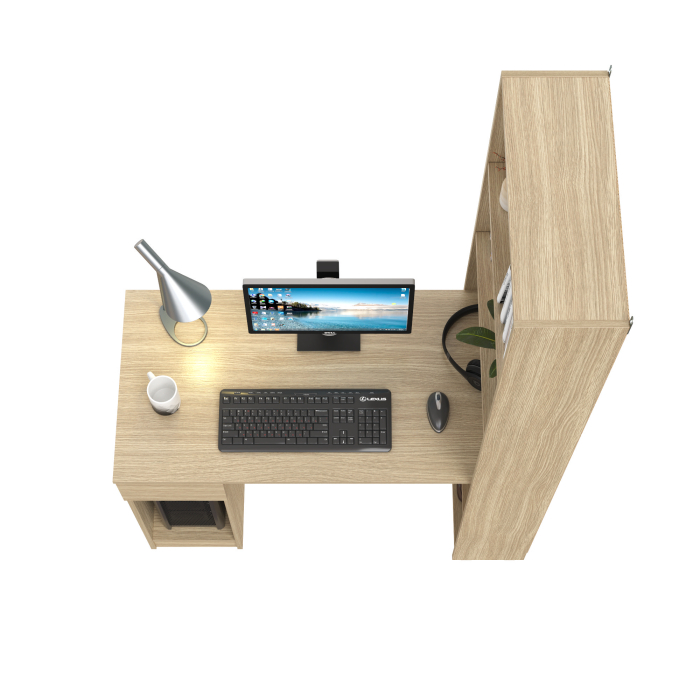 Прямые компьютерные столы, Компьютерный стол со стеллажом открытым Лайт 10.01