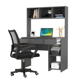 Компьютерный стол Моби Комфорт 12.77F с компьютерным креслом 103 чёрного цвета