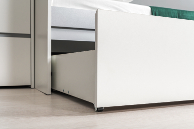 Кровать с ящиками Торонто со стеллажом