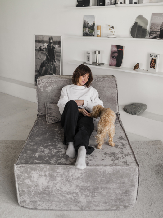 Бескаркасная мебель, Бескаркасная оттоманка Клайд,плюше