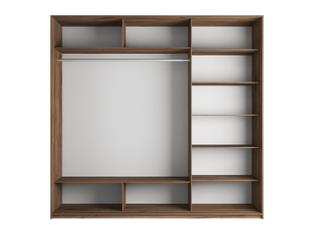 Шкаф Прайм трио 2-ва Стекла белого+ Зеркало 2300 х 1800 х 570