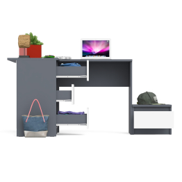 Компьютерный стол угловой Мори МС-16 левый и тумбочка на 400