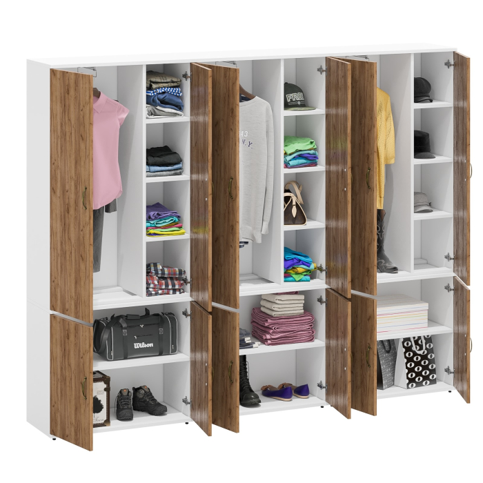 Шкафы распашные, Набор бельевых шкафов Лидер-8 20Б три штуки