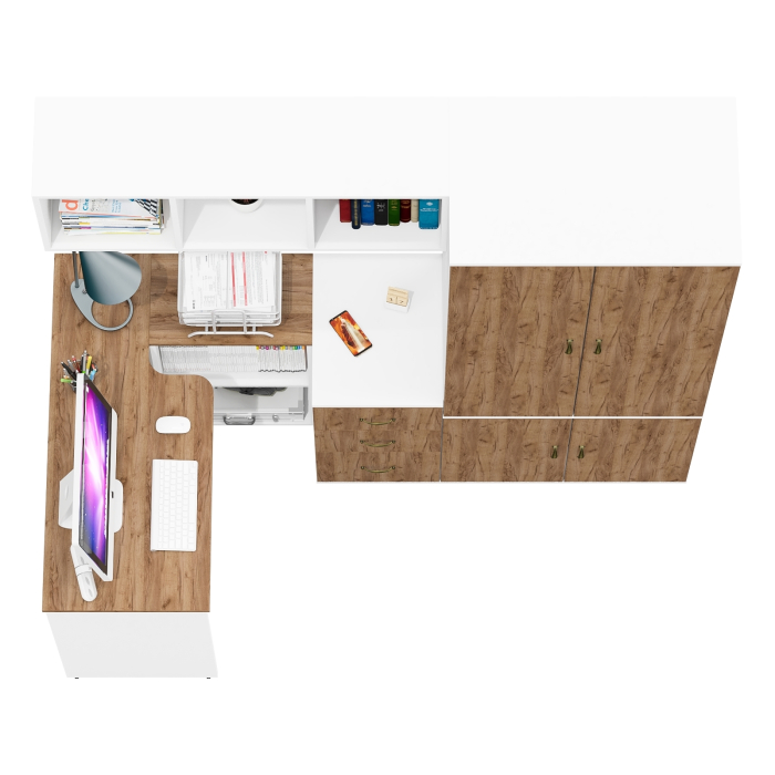 Домашние кабинеты, Мебель в кабинет домашний Лидер-8 компоновка № 31