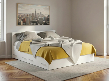 Кровать с ящиками Мори 1400