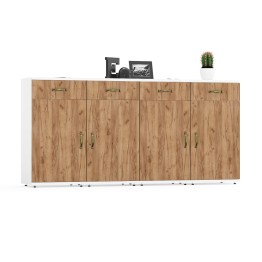 Набор из чётырёх тумб для офисных принадлежностей и бумаг Лидер-8.