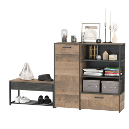 Комод с ящиком и нишами и обувница с сиденьем Трувор