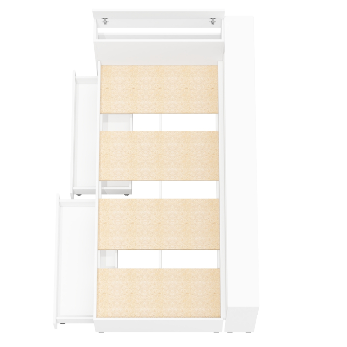 Кровати 90 см, Кровать односпальная 900 с ящиками и прикроватным блоком Ксения