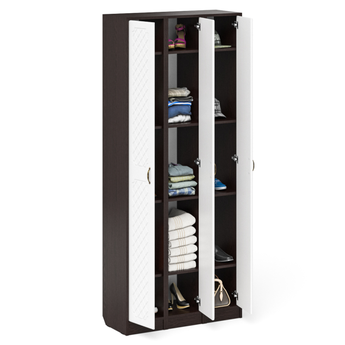 Прихожие, Три пенала в прихожую П-6 МДФ фрезеровка ромб