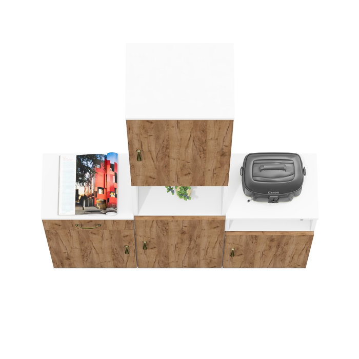 Домашние кабинеты, Набор для домашнего офиса из пенала и двух разных тумб Лидер-8.