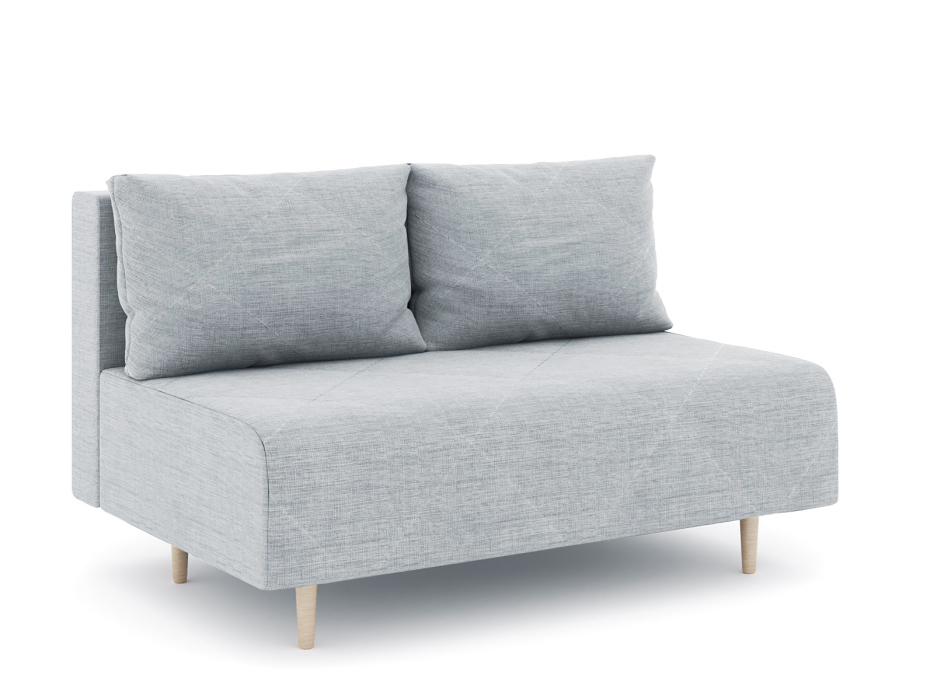 Диваны прямые кухонные, Диван прямой нераскладной Милли мини 2-х  местный без подлокотников, рогожка