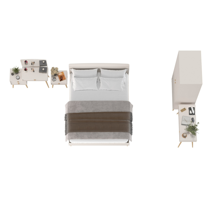 Спальные гарнитуры, Модульная мебель для спальни Афина с кроватью со спальным местом на 1600