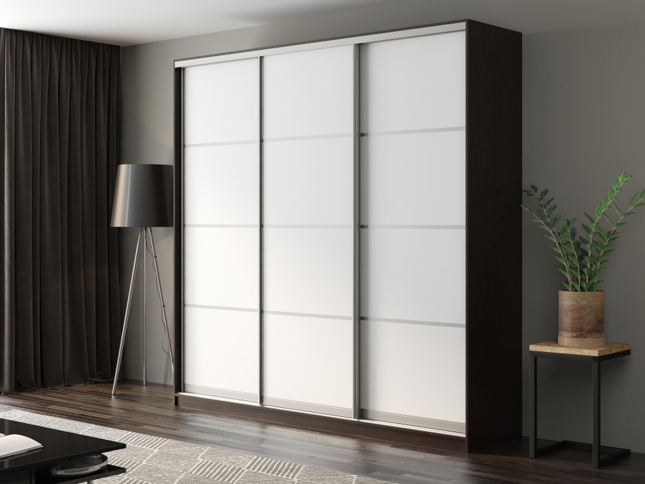 Шкафы-купе, Шкаф-купе Айсберг 240 ВЕНГЕ (белый/глухой)