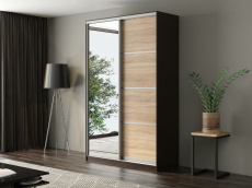 Шкафы-купе, Шкаф-купе Айсберг 150 ВЕНГЕ (сонома/зеркало)