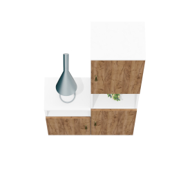 Пенал открытый с тумбой с дверкой Лидер-8.