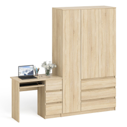 Стол компьютерный МС-6 правый и шкаф-комод с дверкой МШ-1200-1 Мори