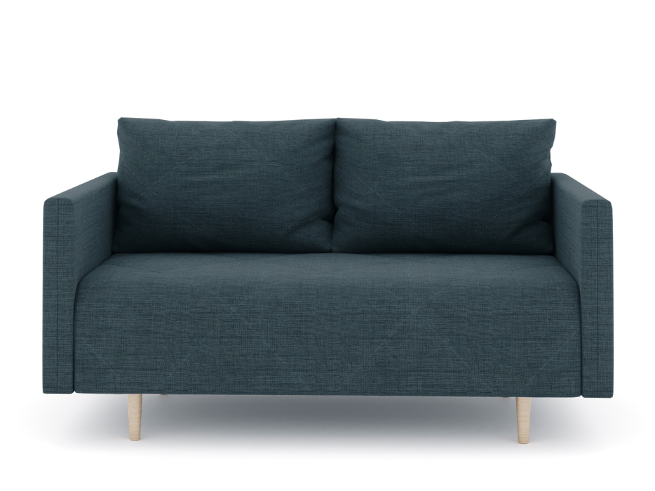 Диваны прямые кухонные, Диван прямой нераскладной Милли мини 2-х  местный с подлокотниками, рогожка Люкс