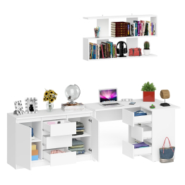 Стол компьютерный угловой МС-16 правый с навесной полкой и тумбой МК-1200.3 Мори