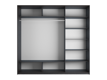 Шкаф Прайм трио 1ДСП+2 зеркало 2300х1800х570