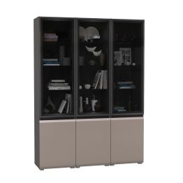 Горка в гостиную с с тремя стеклянными дверками Сидней 13.201