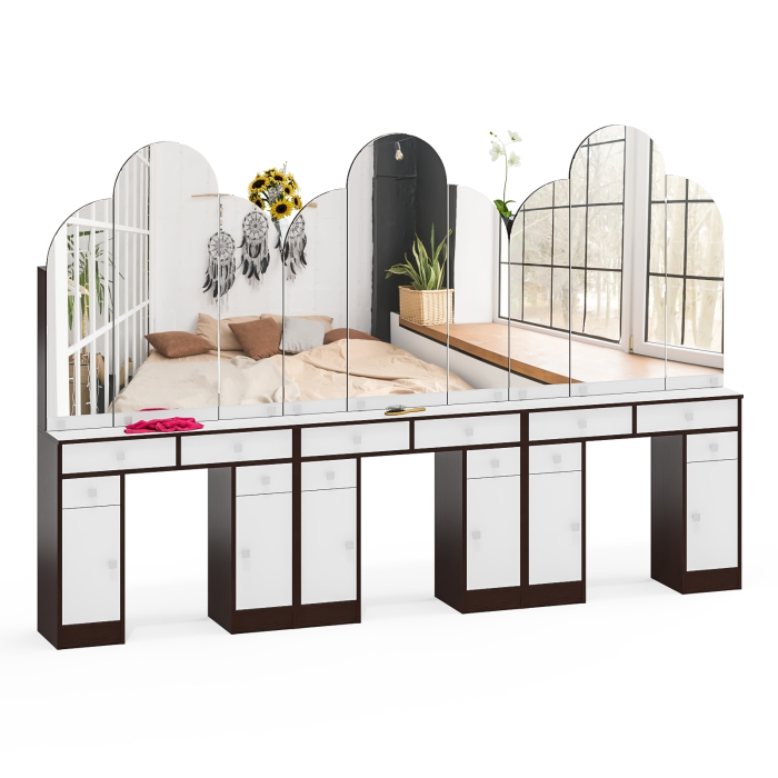 С зеркалом, Набор столиков туалетных в спальню МД №2