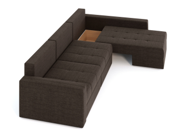 Диван-кровать угловой Брест 3 секции еврокнижка, рогожка