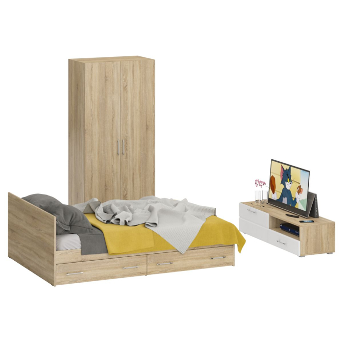 Спальные гарнитуры, Спальня Стандарт № 3 с кроватью 1400 с ящиками