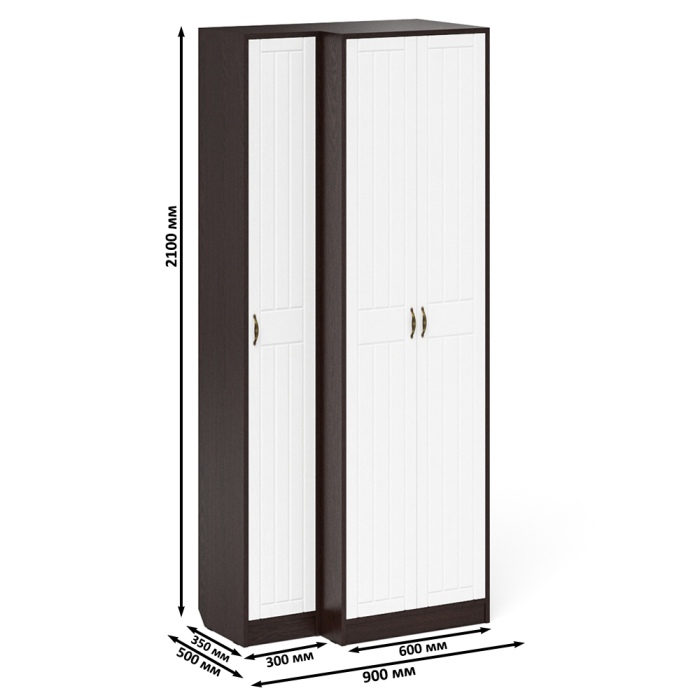 Прихожие, Пенал в прихожую и шкаф две двери П-6 МДФ фрезеровка прованс