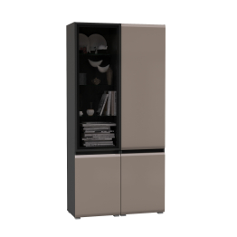 Сидней Шкаф-пенал с дверками и шкаф-витрина 13.201