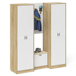 Модульная мебель для прихожей П-6 № 9 МДФ фрезеровка ромб