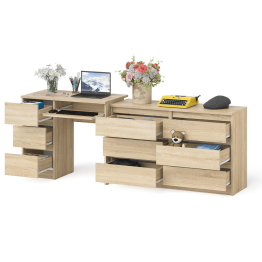 Комод Мори МК1200 6-ть ящиков со столом компьютерным МС-6 левым