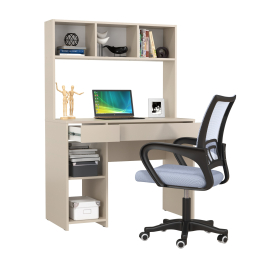 Стол компьютерный Mobi Комфорт 12.77F с серым креслом 103