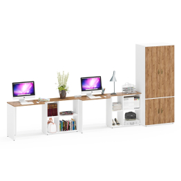 Место для хранения Лидер-8 19Б и два рабочих стола Лидер-8