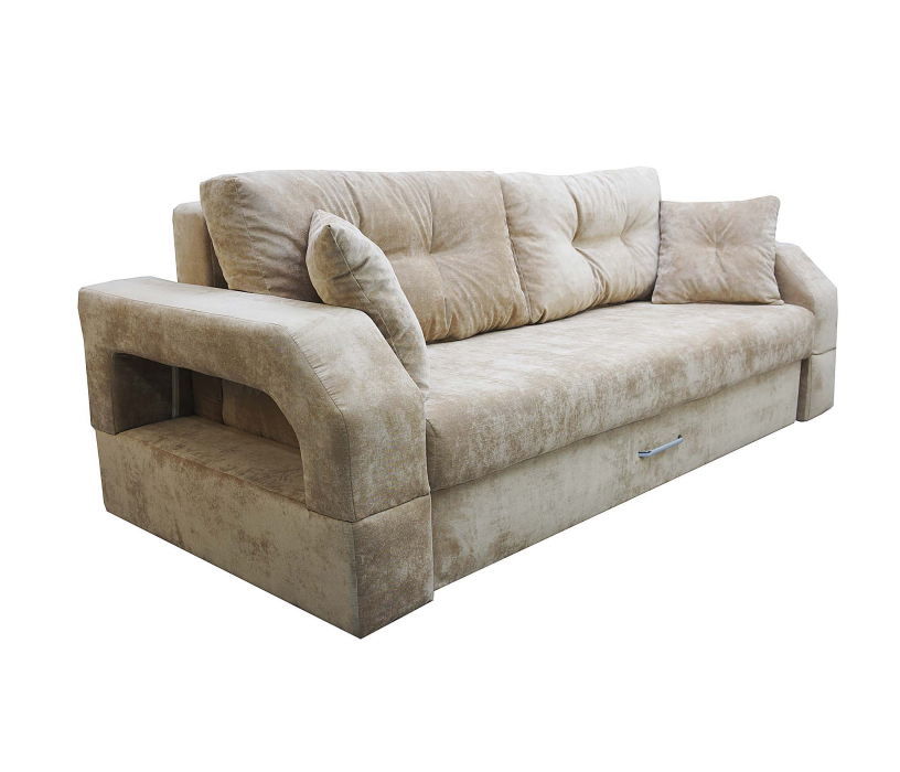 Дизайнерские диваны для гостиной, Диван-кровать еврокнижка Манчестер с подсветкой, 150, велюр