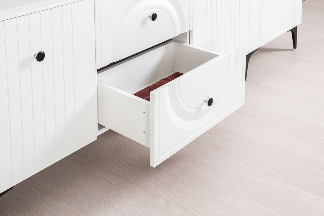 Стенки для гостиной, Две тумбы для аппаратуры 072 и шкаф с 3 дверками стекло Валенсия № 85