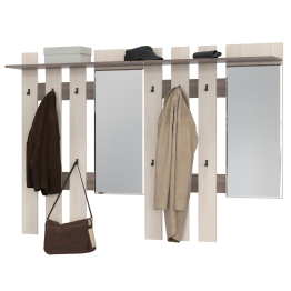 Две вешалки для верхней одежды с зеркалом Лира 2-3814