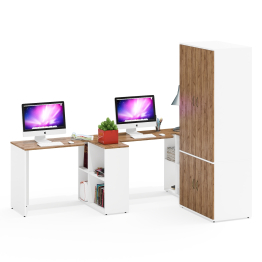 Место для хранения Лидер-8 19Б и два рабочих стола Лидер-8