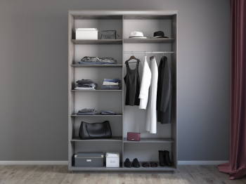 Шкаф-купе Экспресс 2-х дверный Фотопечать Квадрат Стекла 160х60х220