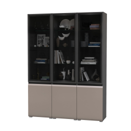 Горка в гостиную с с тремя стеклянными дверками Сидней 13.201