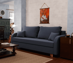 Прямой диван Оазис,еврокнижка,велюр