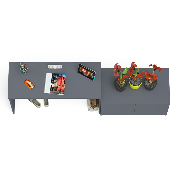 Прямые компьютерные столы, Стол письменный 1200 Мори с тумбой с дверками