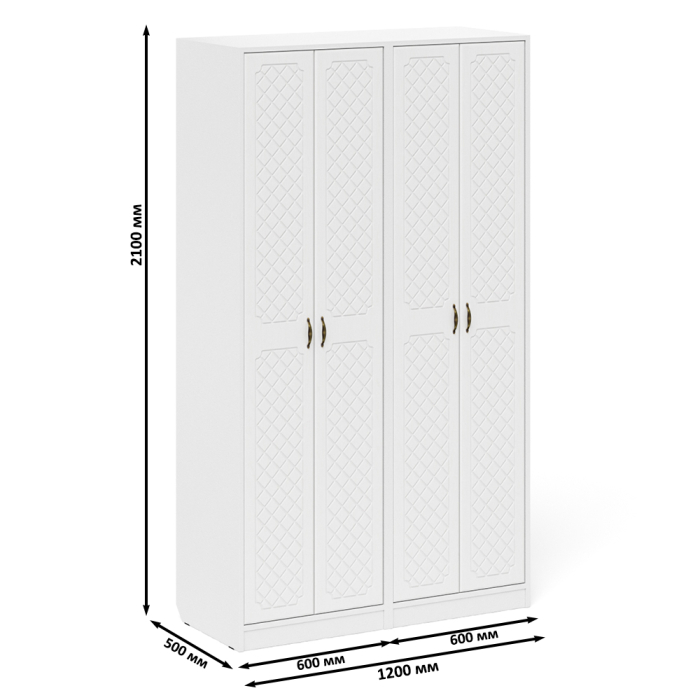 Прихожие, Два шкафа для прихожей П-6 МДФ фрезеровка ромб